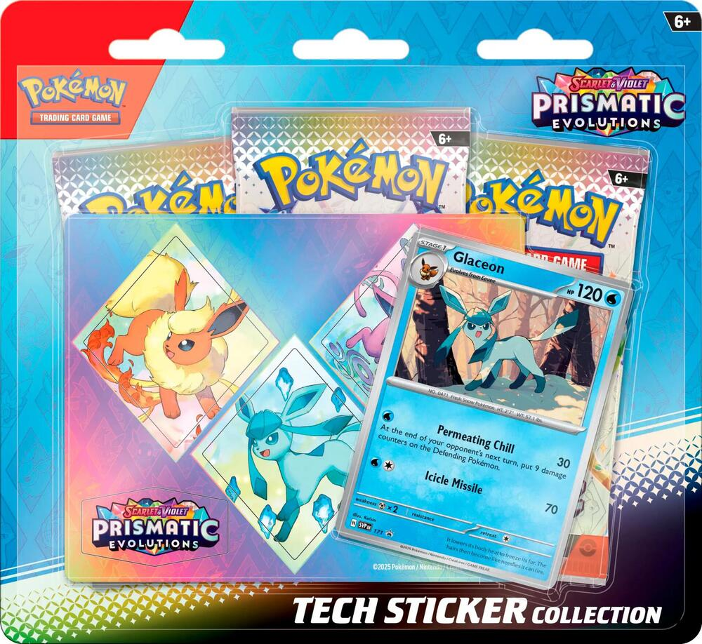 Pokemon Prismatic Evolutions Tech Sticker Collection [Glaceon]